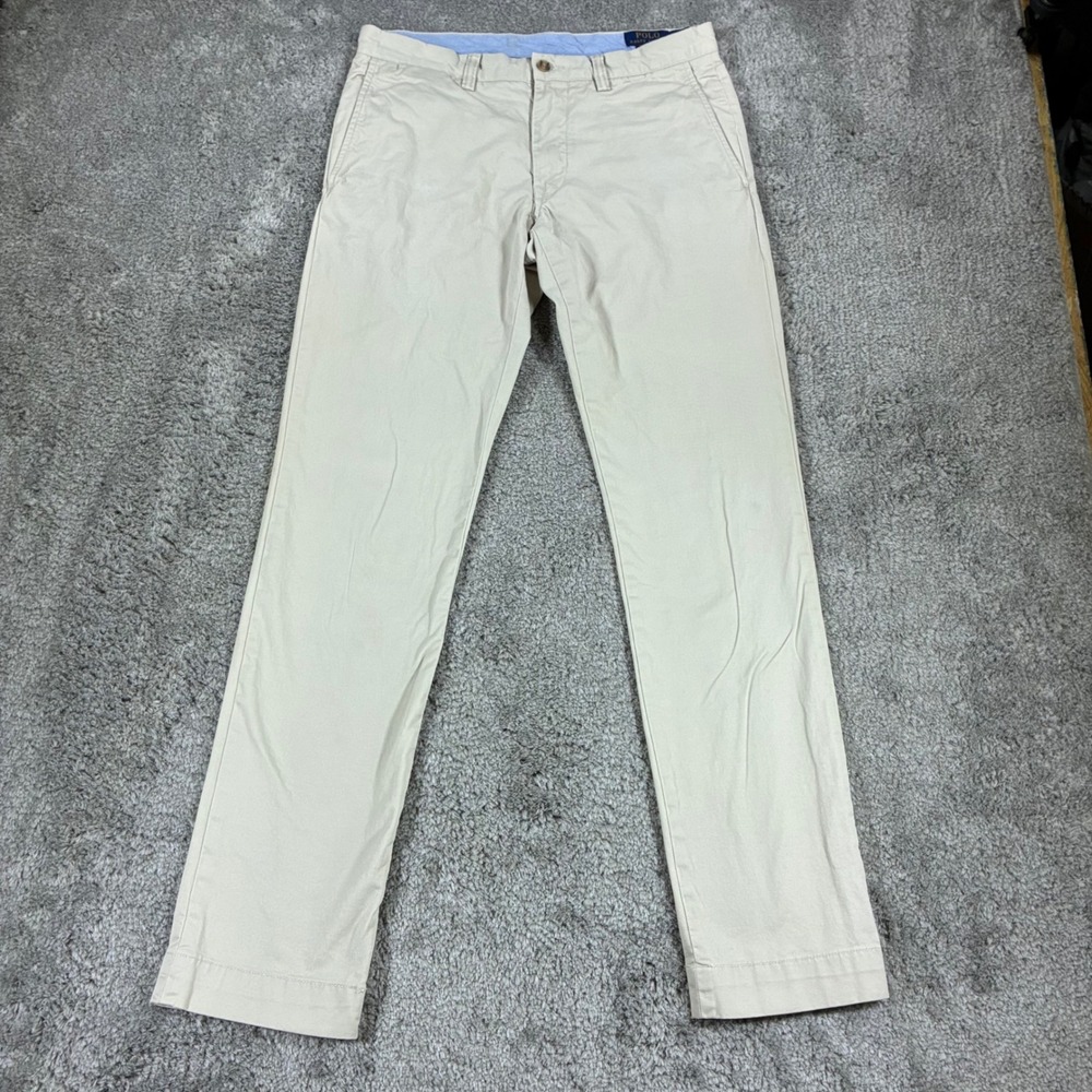 Polo Ralph Lauren The Chino Mens Pants Khaki 30x32 Classic Fit Pony Preppy